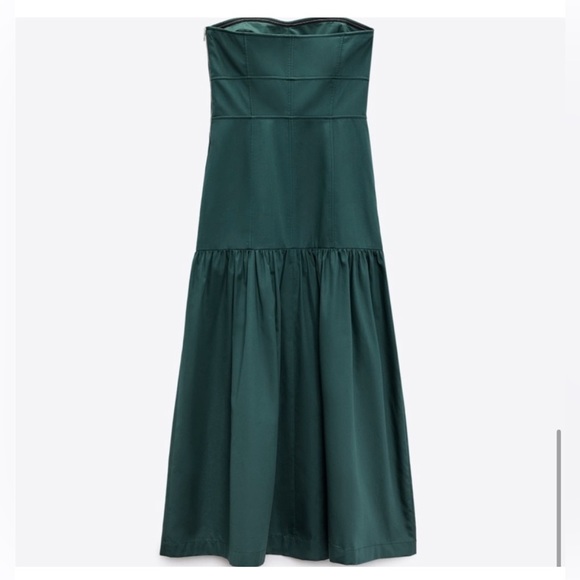 ZARA NWT TOPSTITCHED DRESS - Picture 2 of 8